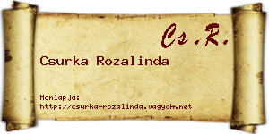 Csurka Rozalinda névjegykártya